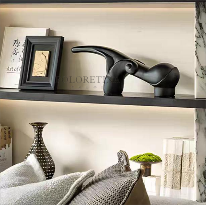 长鼻兽象壁龛摆件样板间书房客厅桌面树脂雕塑摆件玄关台过道摆设