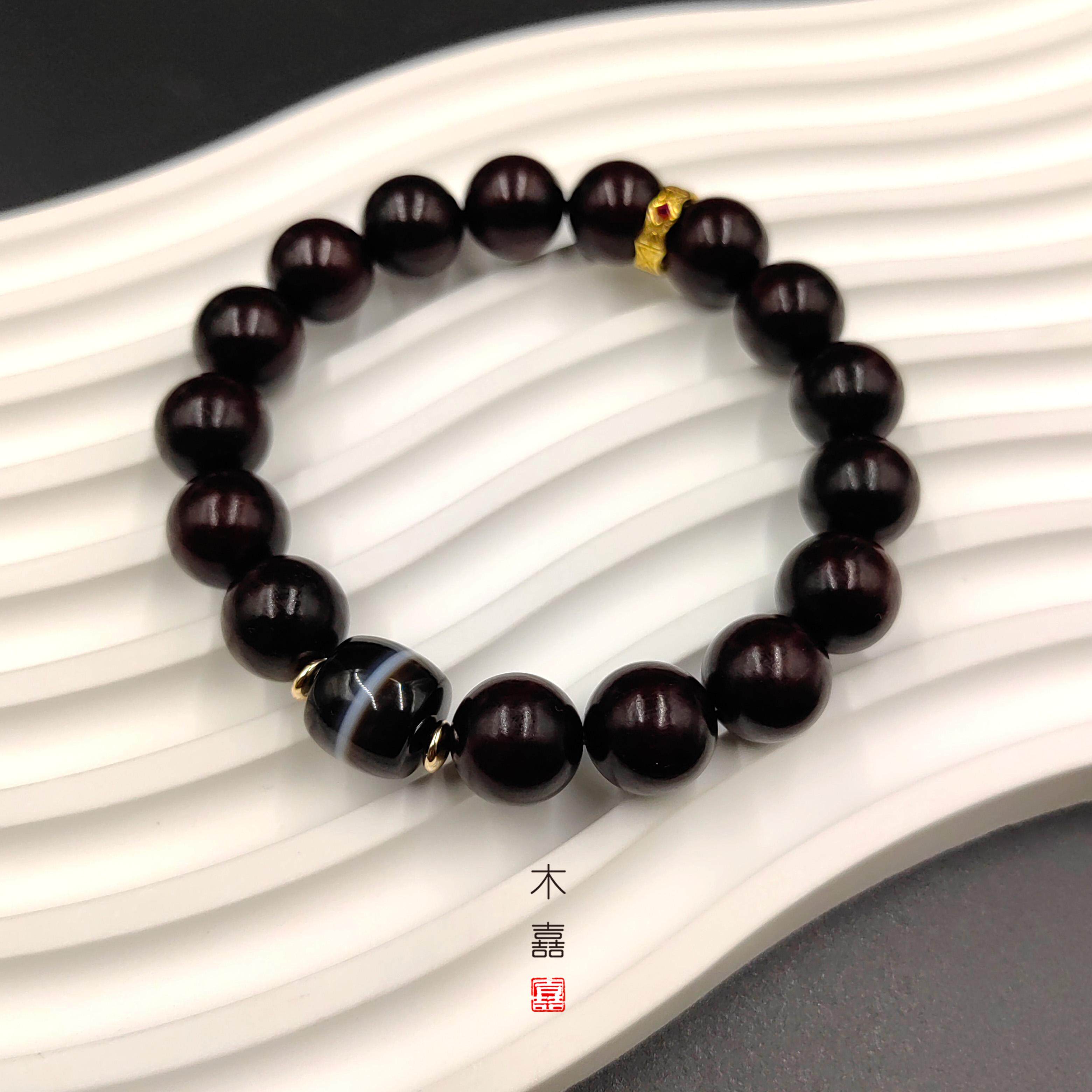 12mm小叶紫檀手串一线药师男款手串文玩单圈手串