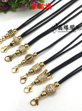新品泰国佛链子镶钻玉石水晶黄金