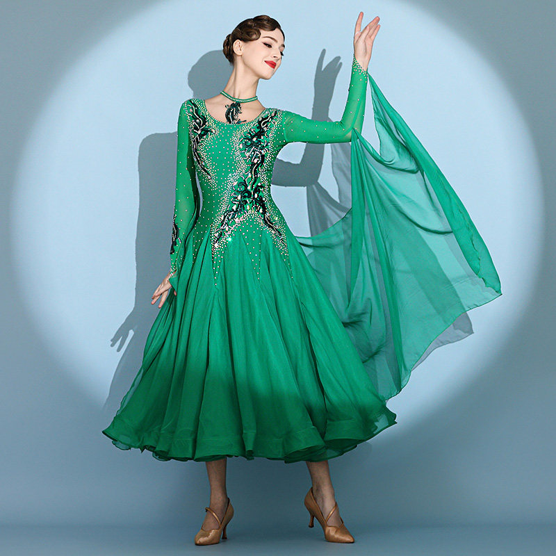 凯撒丛林!新款镶钻摩登舞裙连衣裙S7099摩登舞华尔兹演出比赛服装