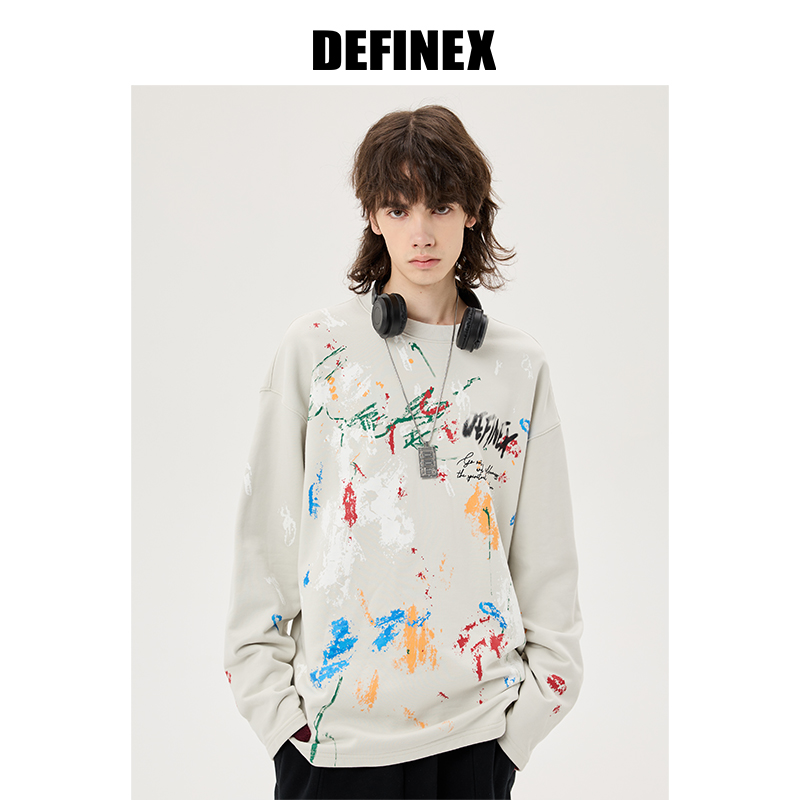 DEFINEX潮牌涂鸦字母卫衣男