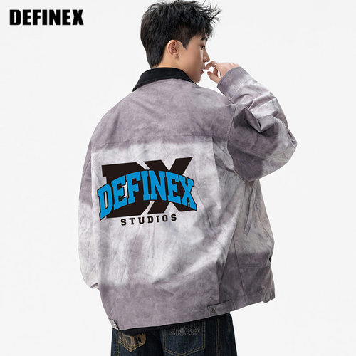 DEFINEX渐变水洗印花dx翻领外套