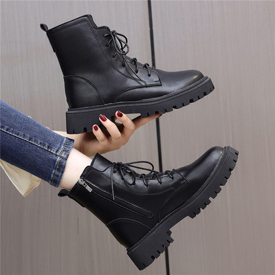 马丁靴女新款6孔小个子春秋单靴