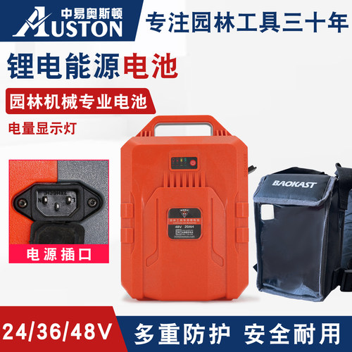 电动割草机背包电池充电式24v/36v/48V绿篱机背负式锂电池蓄电池