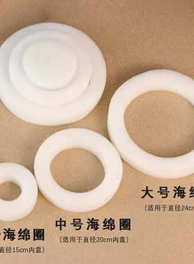 燕盏燕窝专用垫高固定装饰用白色海绵空心圆环圈套海绵垫圈2.5厚