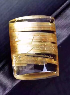 全净体天然水晶猫眼效应戒指