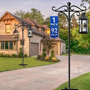 爆款新品牧羊挂钩户外挂花盆庭院落地灯笼架子支架铁艺地插挂钩