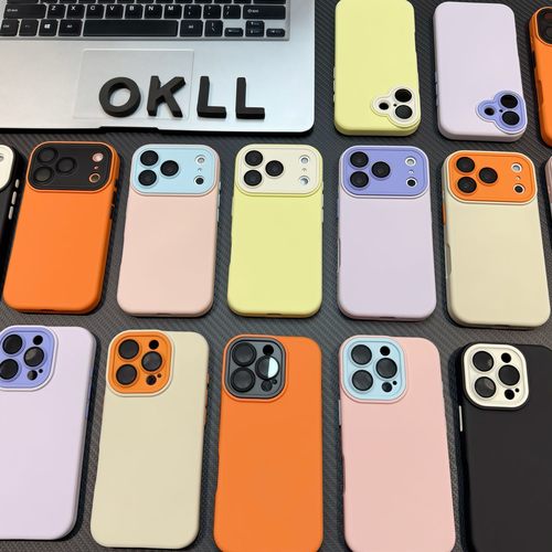 Kink 高级肤感镜头拼色适用iPhone17/16/15/14/13/12/11PRMAX手机壳液态硅胶防摔Air自带镜头膜新款个性创意