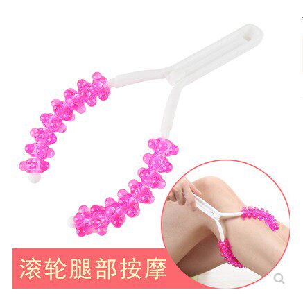 360度滚珠小腿按摩器达贺Y型大腿部按压器环形滚轮小腿滚动按摩环