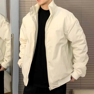 美式情侣棉服三防教练夹克外套秋冬季高级感痞帅加厚工装立领棉衣