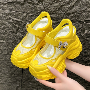 厚底小个子内增高运动镂空罗马鞋 巨好看包头凉鞋 2026新款 夏季 女款