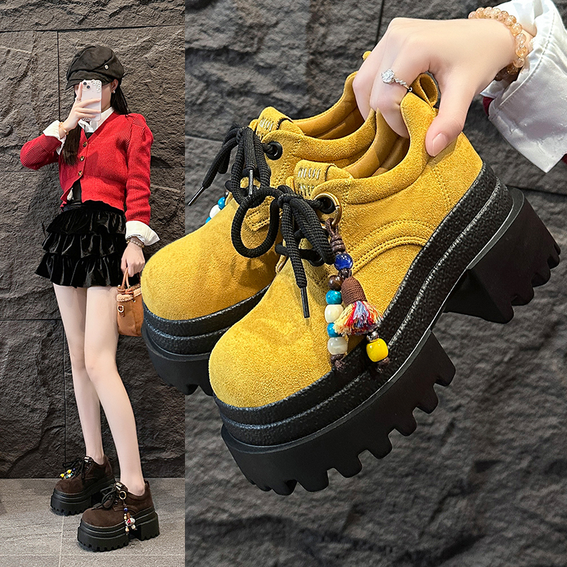 英伦风复古袋鼠勃肯单鞋