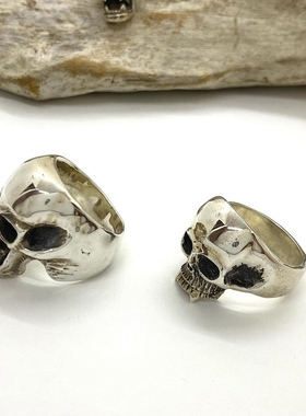 暗黑哥特手工925银戒指男女