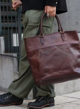 官方代理日本VASCO木村拓哉同款VS-244L牛皮复古单肩斜挎手提背包