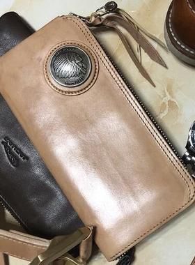 官方代理日本REDMOON红月LP2000-RMLA真皮牛皮L字拉链长款钱包