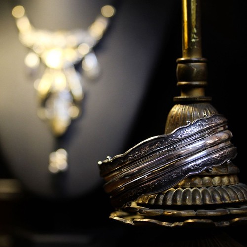 正品代理银饰18k金组合手镯