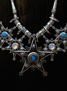 HorizonBlue复古银饰流星吊坠