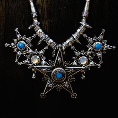 HorizonBlue复古银饰流星吊坠