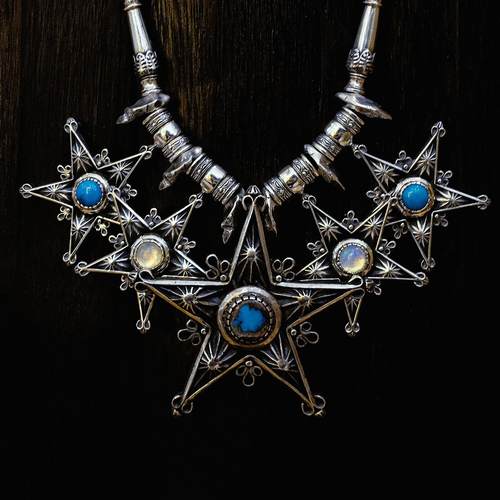 HorizonBlue复古银饰流星吊坠