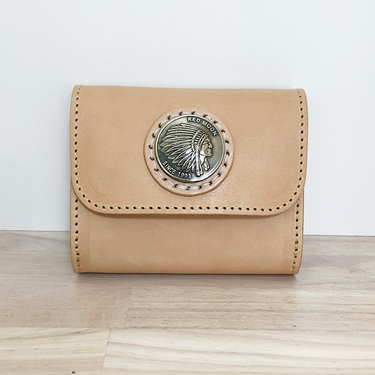 官方代理日本redmoon红月thw03手工牛皮男女短款迷你财布钱包卡包