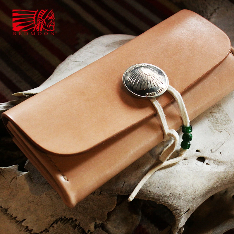 REDMOON多卡位男款牛皮长款钱包