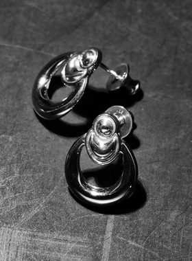 官方代理日本Horizon Blue手工925银饰MoonPhase月相耳饰耳钉