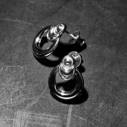 官方代理日本Horizon Blue手工925银饰MoonPhase月相耳饰耳钉