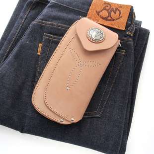 官方代理日本REDMOON红月PR-FRONTIER-LKC牛皮机车长款财布钱包