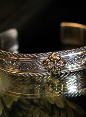 手镯HorizonBlue925银复古