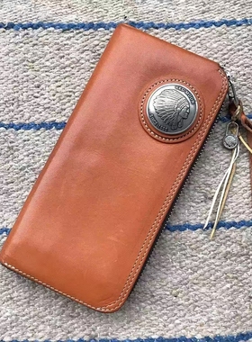 官方代理日本REDMOON红月LP2000-RMLA真皮牛皮L字拉链长款钱包