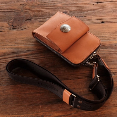 牛皮斜挎男女储物包手机包