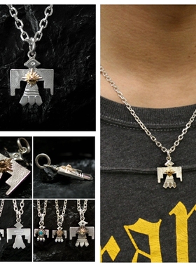 日本制点金松石太阳神雷鸟吊坠