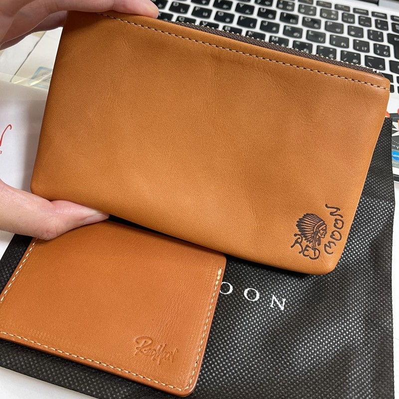 日本正品redmoon红月新款 m-pclc 牛皮2件套手机包钥匙包卡包手包