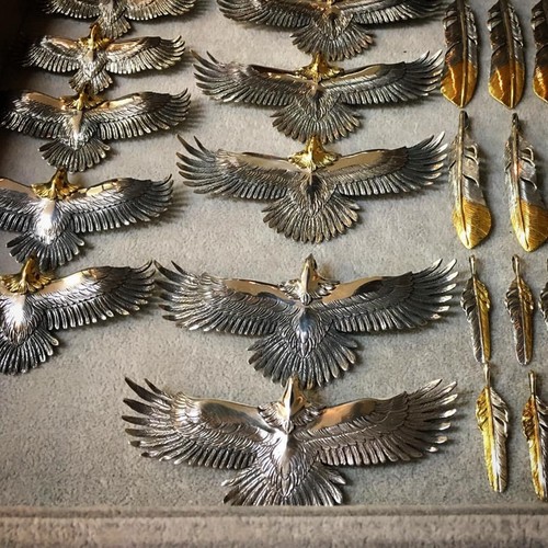 日本制正品代理银饰18k金头鹰