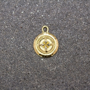 官方代理日本Horizon Blue复古银饰SunCrest金银饼迷你项坠吊坠