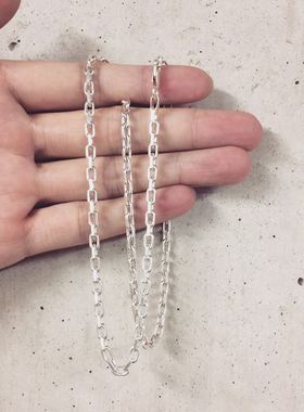 日本直邮纯银4面打磨925纯银项链