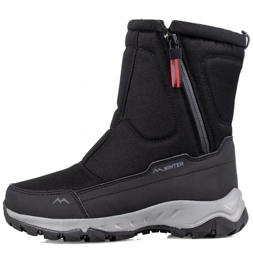 Platform Boots Men Snow Boots Ankle Plush Warm Thicken Winte