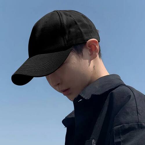 Solid Color Baseball Cap For Men Snapback Dad Hat Summer Adj