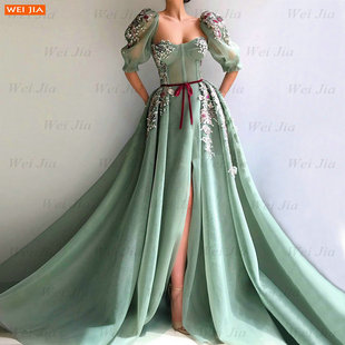 Sage Green Prom Dress Long 2024 vestido de fiesta de boda A