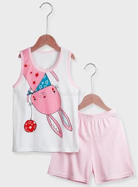 Children Cotton Sleepwear Pyjamas Kids Summer Sleeveless Top