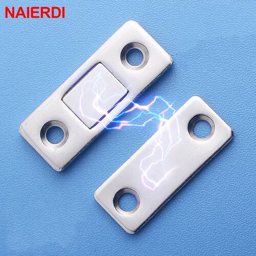 NAIERDI 2pcs/Set Magnetic Cabinet Catches Magnet Door S Hidd
