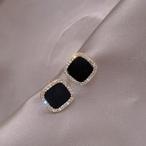 Luxury fashion earrings 925 sterling silver Rose CZ Earrings