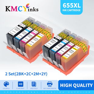 KMCYinks Compatible For hp 655 Refillable Ink Cartridge Full