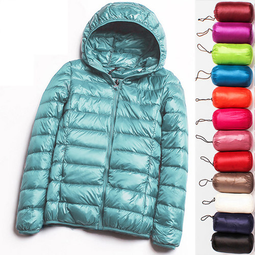 90% Ultra-light Plus Size Thin Down Jacket Women 2020 Autumn