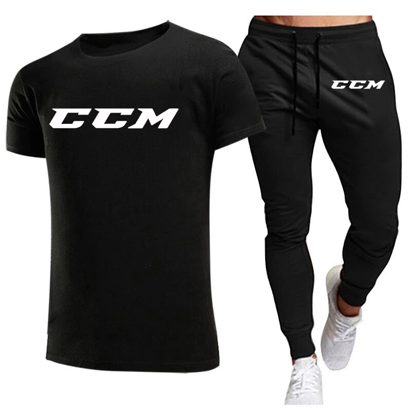 CCM New Men's Tracksuits summer men's sets fitness wear shor - 实物图