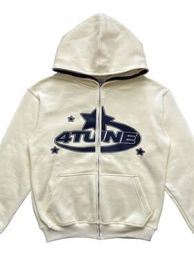 New clothes star letter print retro oversized hoodie women Y