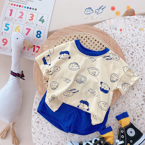 MILANCEL Summer Kids Clothes Cotton Suit Girls Sets Cartoon