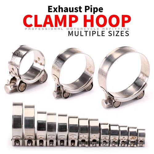 Special stainless steel clamp for motorcycle exhaust pipe, f