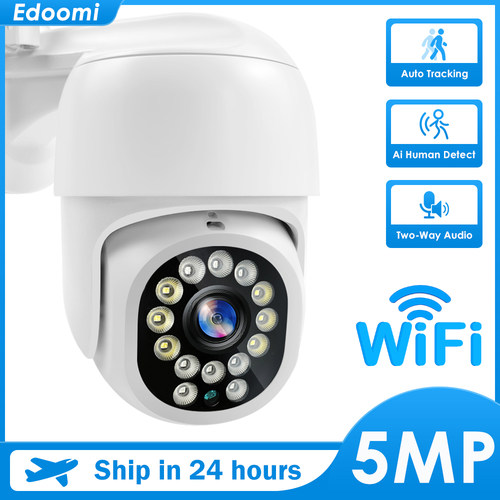 5MP IP WiFi 1080P PTZ CCTV Security Protection Outdoor Auto