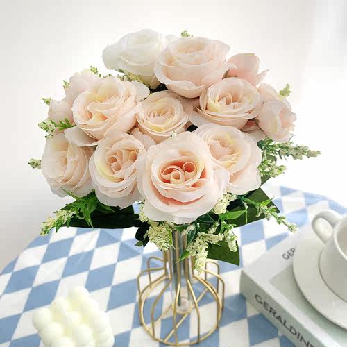 New Artificial Flowers Silk Roses for New Year Christmas Hom